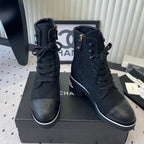 CC 26 Combat Boot Black Denim 611711