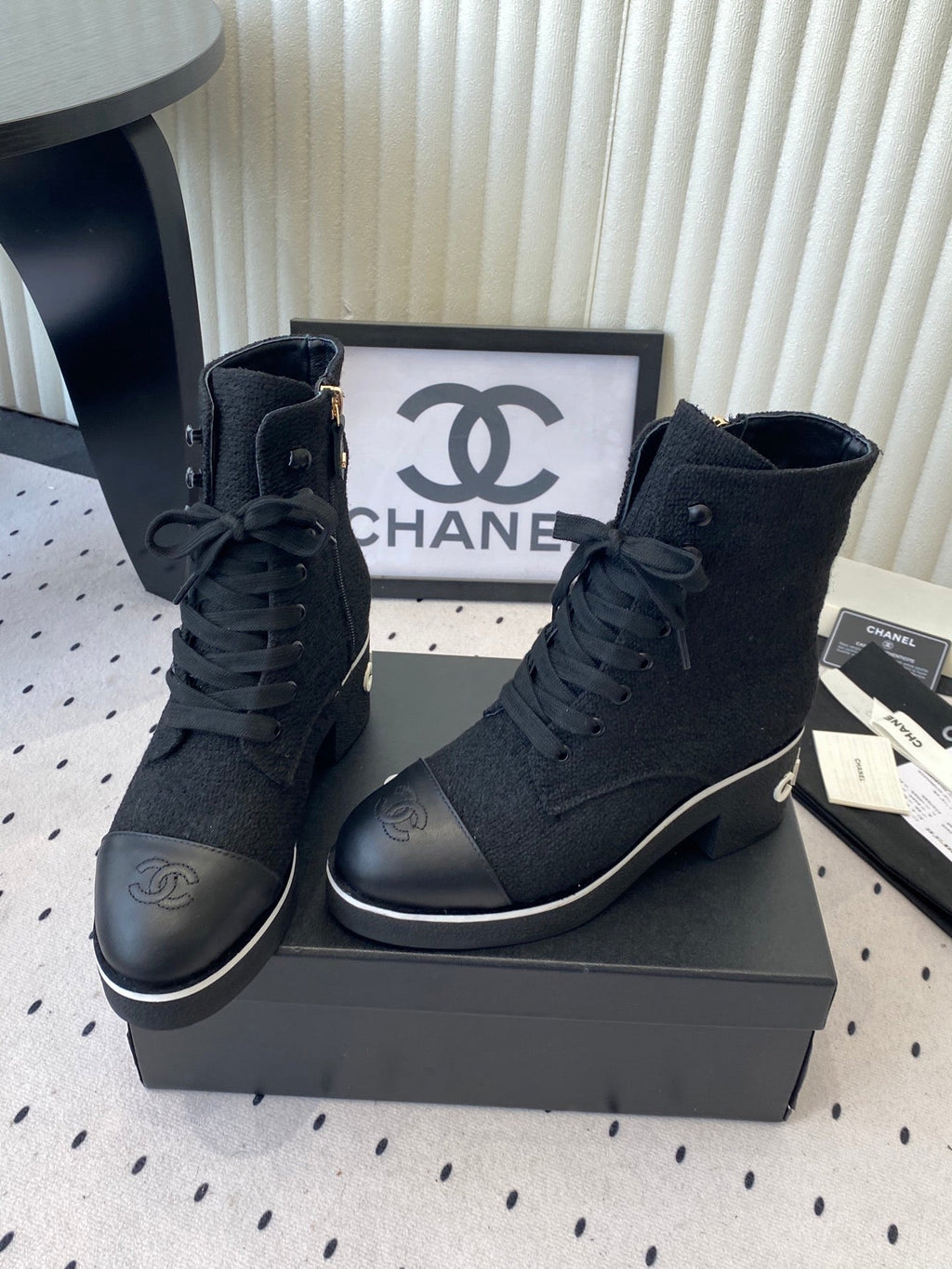 CC 26 Combat Boot Black Denim 611711