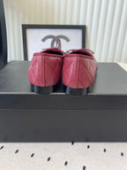 CC Ballet Flats Burgundy in Cowhide 611699