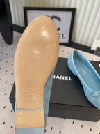 CC Ballet Flats Blue in Suede 611698