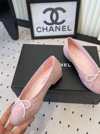 CC Ballet Flats Pink in Suede 611696