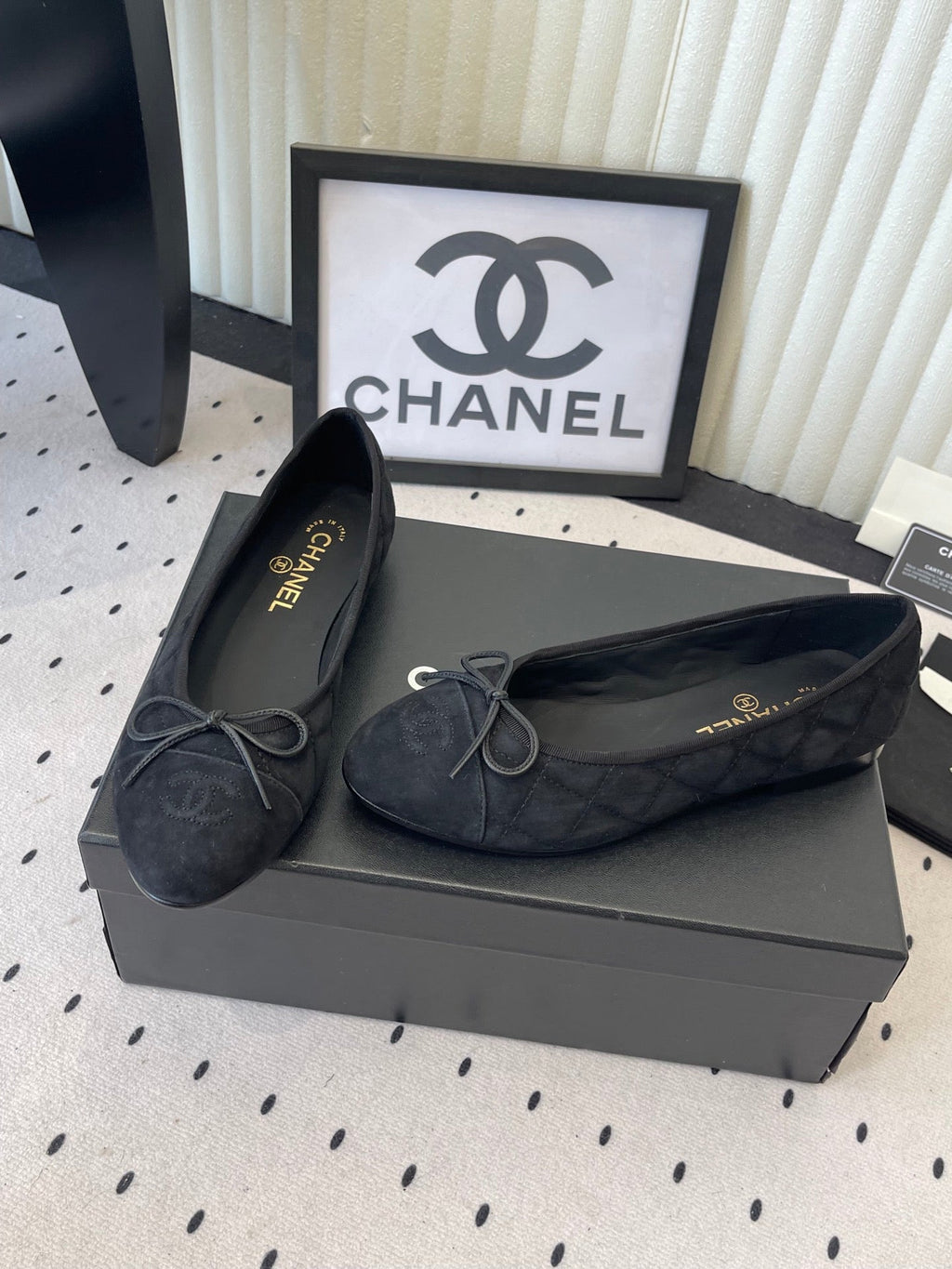 CC Ballet Flats Black in Suede 611695