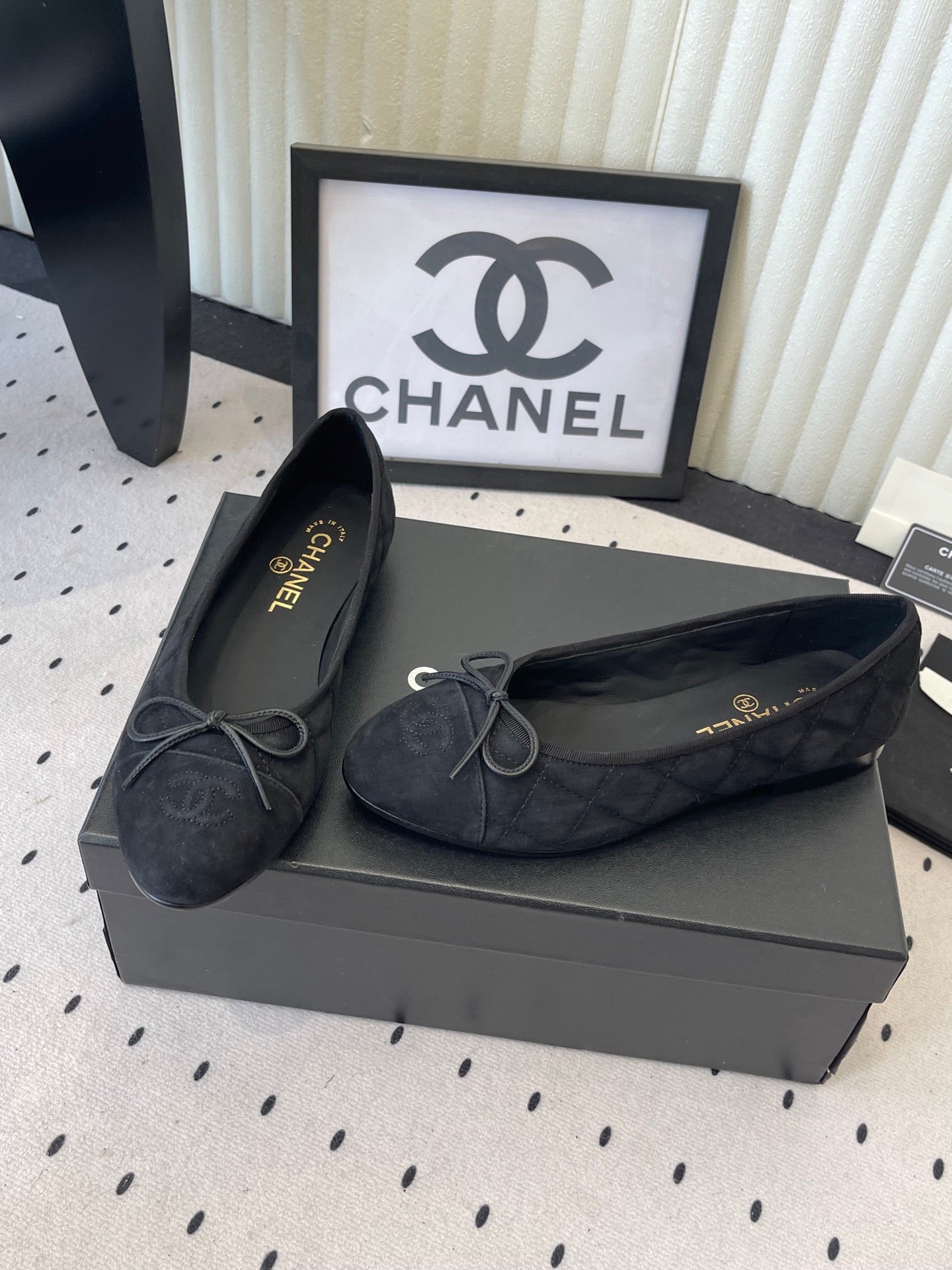 CC Ballet Flats Black in Suede 611695