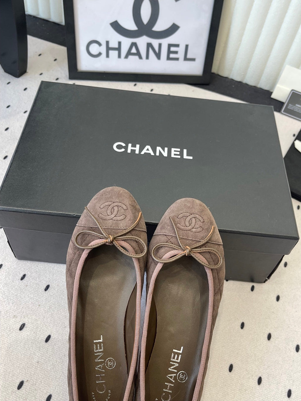 CC Ballet Flats Brown in Suede 611694