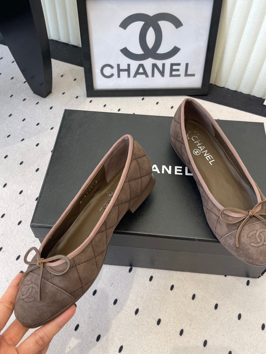 CC Ballet Flats Brown in Suede 611694