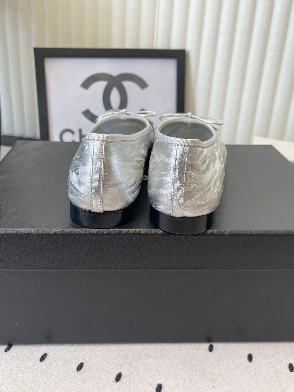 CC Ballet Flats Silver in Sheepskin 611692