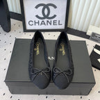 CC Ballet Flats Black in Sequined Sheepskin 611691