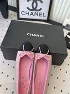 CC 25SS Classic Ballet Flat Pink Tweed Cowhide 611690