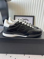 Chanel Coco Baseball Shoes Black in Cowhide 611670