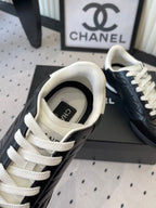 Chanel Coco Baseball Shoes Black in Cowhide 611670