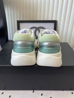 CC Sneaker Green Silver Metallic in Cowhide 611666