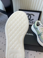 CC Sneaker Green Silver Metallic in Cowhide 611666
