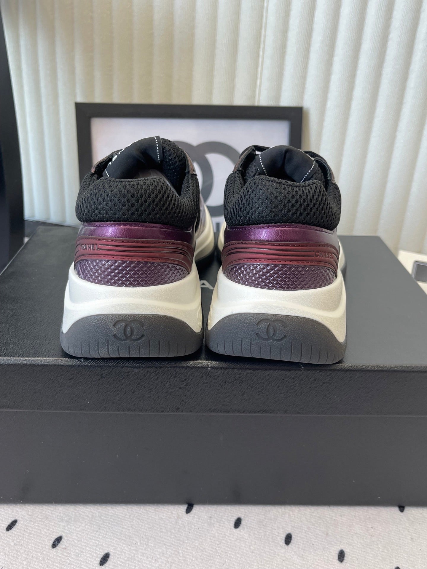 CC Sneaker Burgundy Black in Cowhide 611665