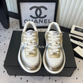 CC Sneaker Gold Metallic Silver in Cowhide 611663