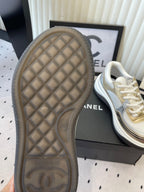 CC Sneaker Gold Metallic Silver in Cowhide 611663