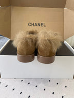 CC 26 Furry Loafer Brown Suede Kidskin and Shearling Lambskin 611596