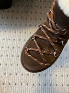 Miu 26 Snow Boots Dark Brown in Suede 614800