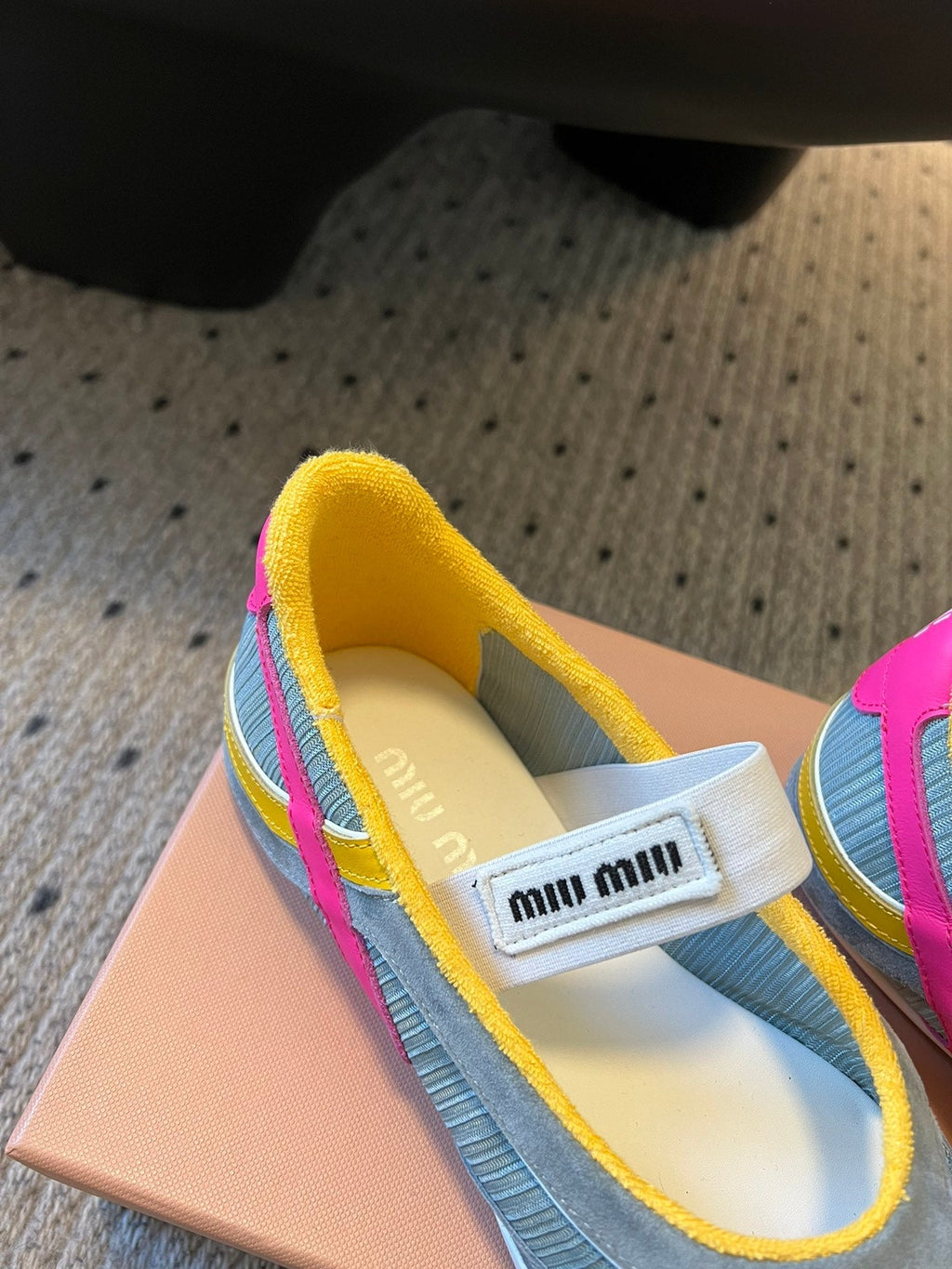 Miu Miu 26 Mary Jane Casual Flip-Flops Multicolor in Mesh fabric 614743