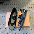 Miu Miu 26 Mary Jane Casual Flip-Flops Black in Mesh fabric 614742
