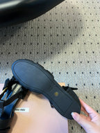 Miu Miu 26 Roman Sandals Black in Cowhide 614720