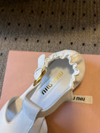 Miu Miu 26 Roman Sandals White in Cowhide 614719