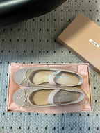 Miu Miu 26SS Ballet Flats Beige in Mesh 614701