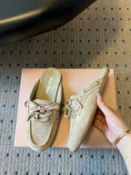 Miu Miu 26SS Mules Light Beige in Fluffing Fur 614561