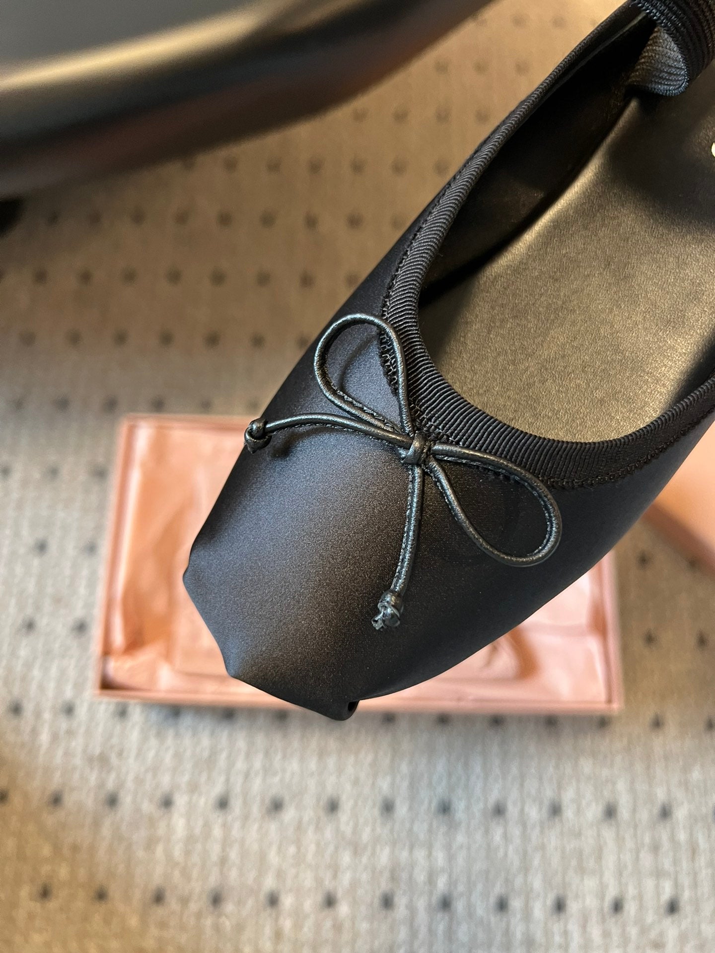 Miu Miu 26 Ballet Flats Black in Silk 614471