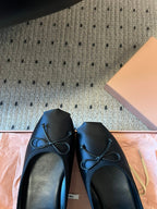 Miu Miu 26 Ballet Flats Black in Silk 614471