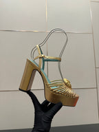 VALENTINO Classic Sandals Gold in Sheepskin 629540