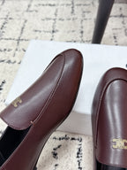 Celine 26 Aura Triomphe Loafer Burgundy in Lambskin 631124