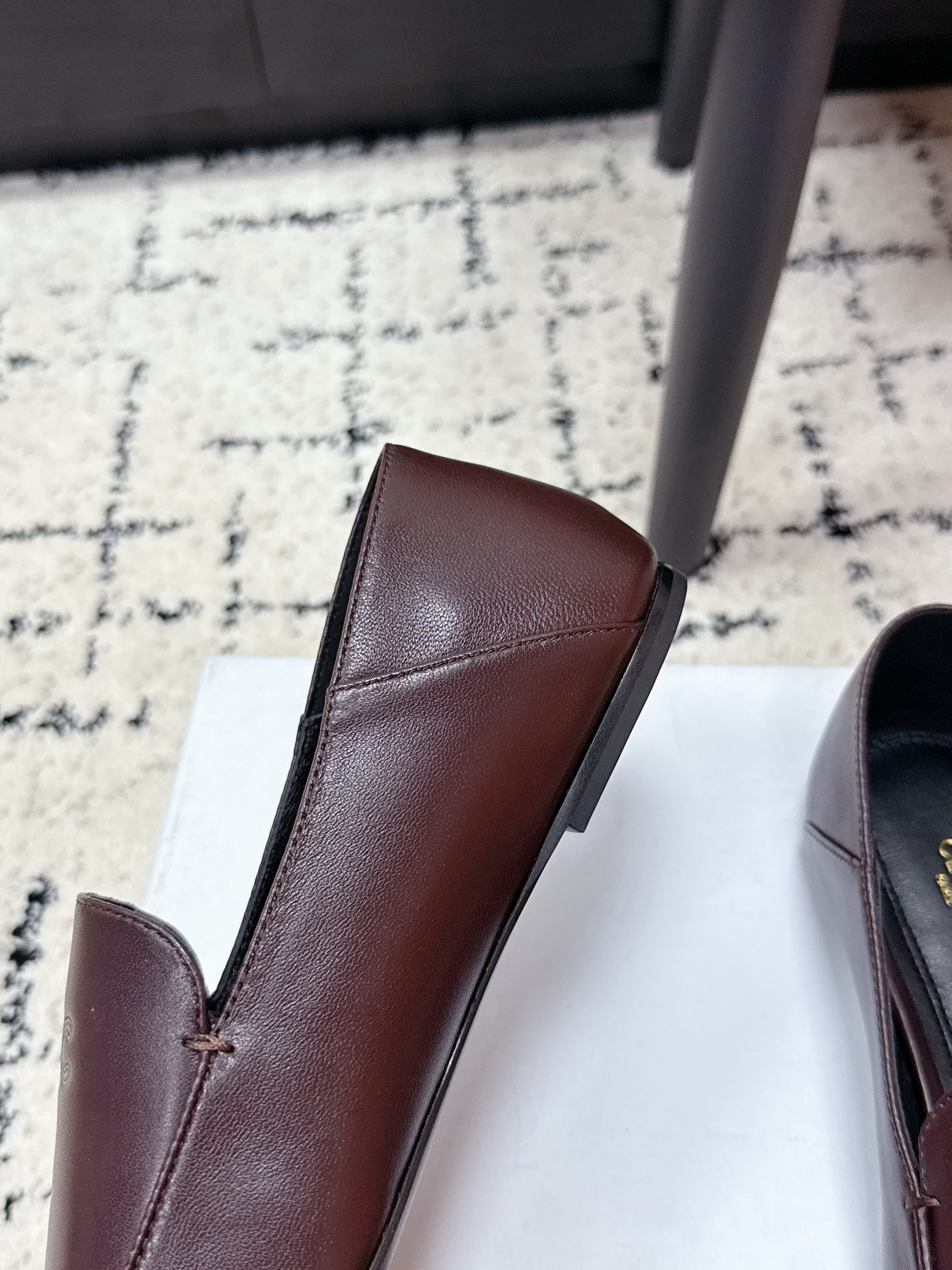 Celine 26 Aura Triomphe Loafer Burgundy in Lambskin 631124