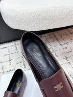 Celine 26 Aura Triomphe Loafer Burgundy in Lambskin 631124
