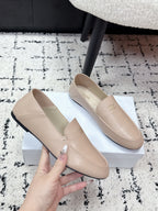 Celine 26 Aura Triomphe Loafer Light Beige in Lambskin 631125