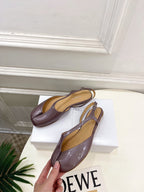 MM6 Tabi 26 Split-Toe Flat Sandals Purple in Cowhide 631899