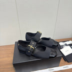Chanel 26 Mary Jane Flat Black in Fabric Leather 632184
