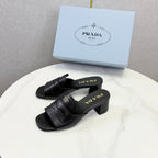 Prada Sandals 4.5cm Black Leather 639957