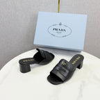 Prada Sandals 4.5cm Black Leather 639957