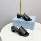Prada Sandals 4.5cm Black Leather 639957