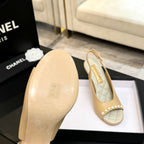 Chanel 26A Slingback Beige in Lambskin 672993
