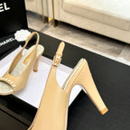 Chanel 26A Slingback Beige in Lambskin 672993