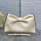 Dior 26 Bow Chain Bag in Ivory Lambskin