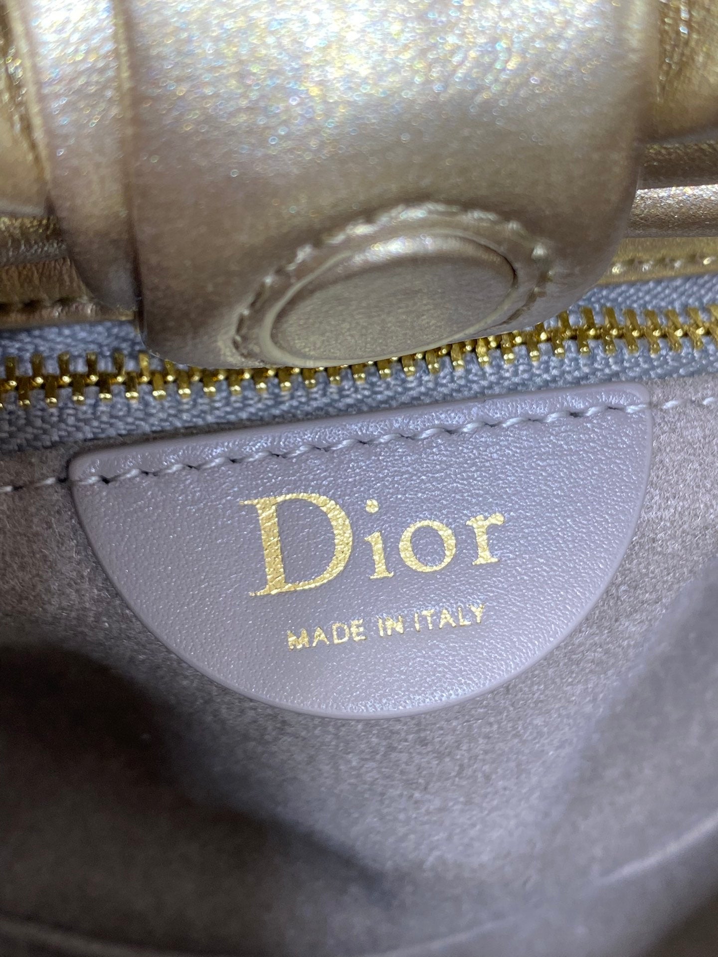 Dior 26 Bow Chain Bag in Gold Lambskin