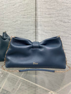 Dior 26 Bow Chain Bag in Navy Blue Lambskin