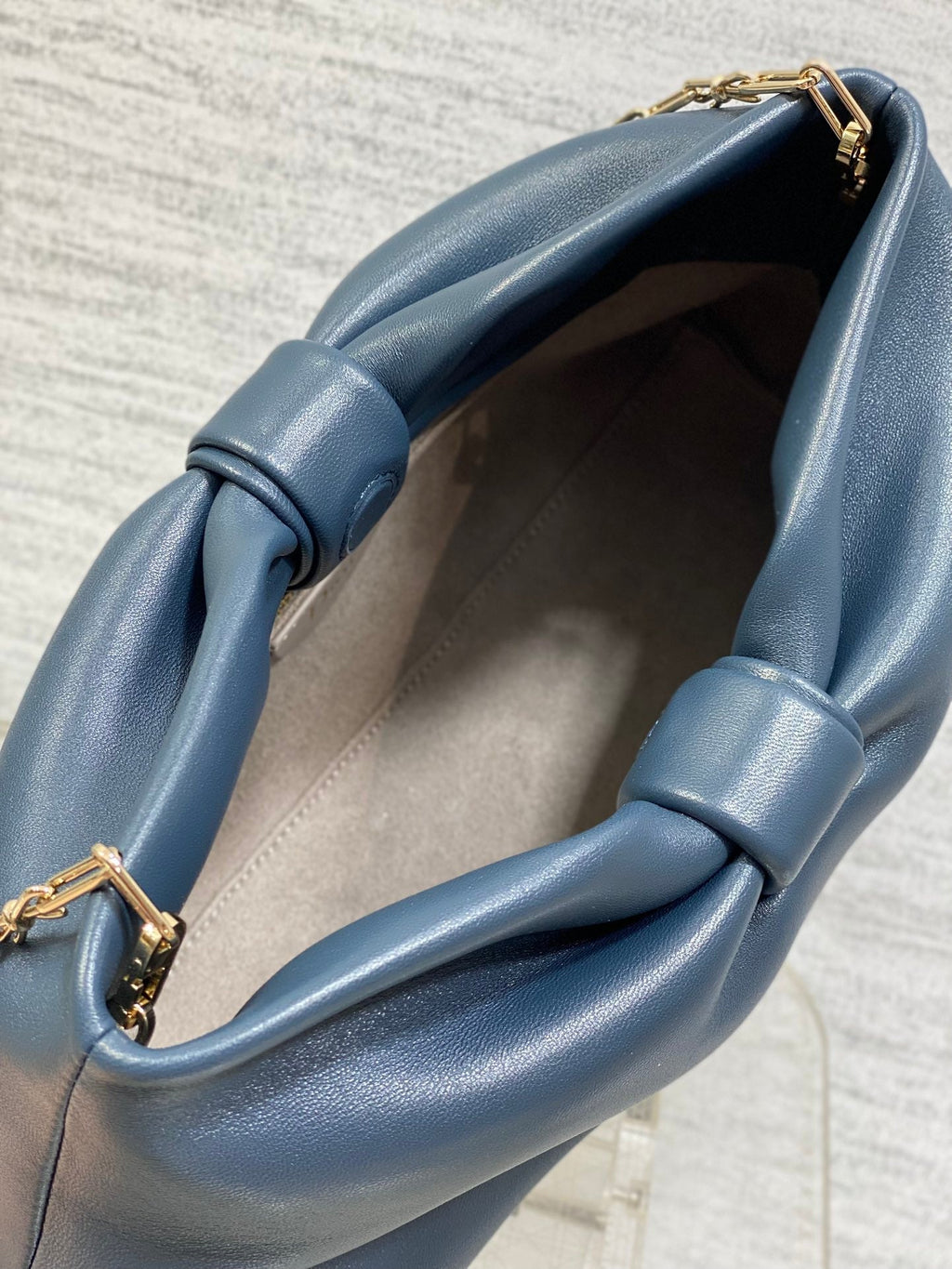 Dior 26 Bow Chain Bag in Navy Blue Lambskin