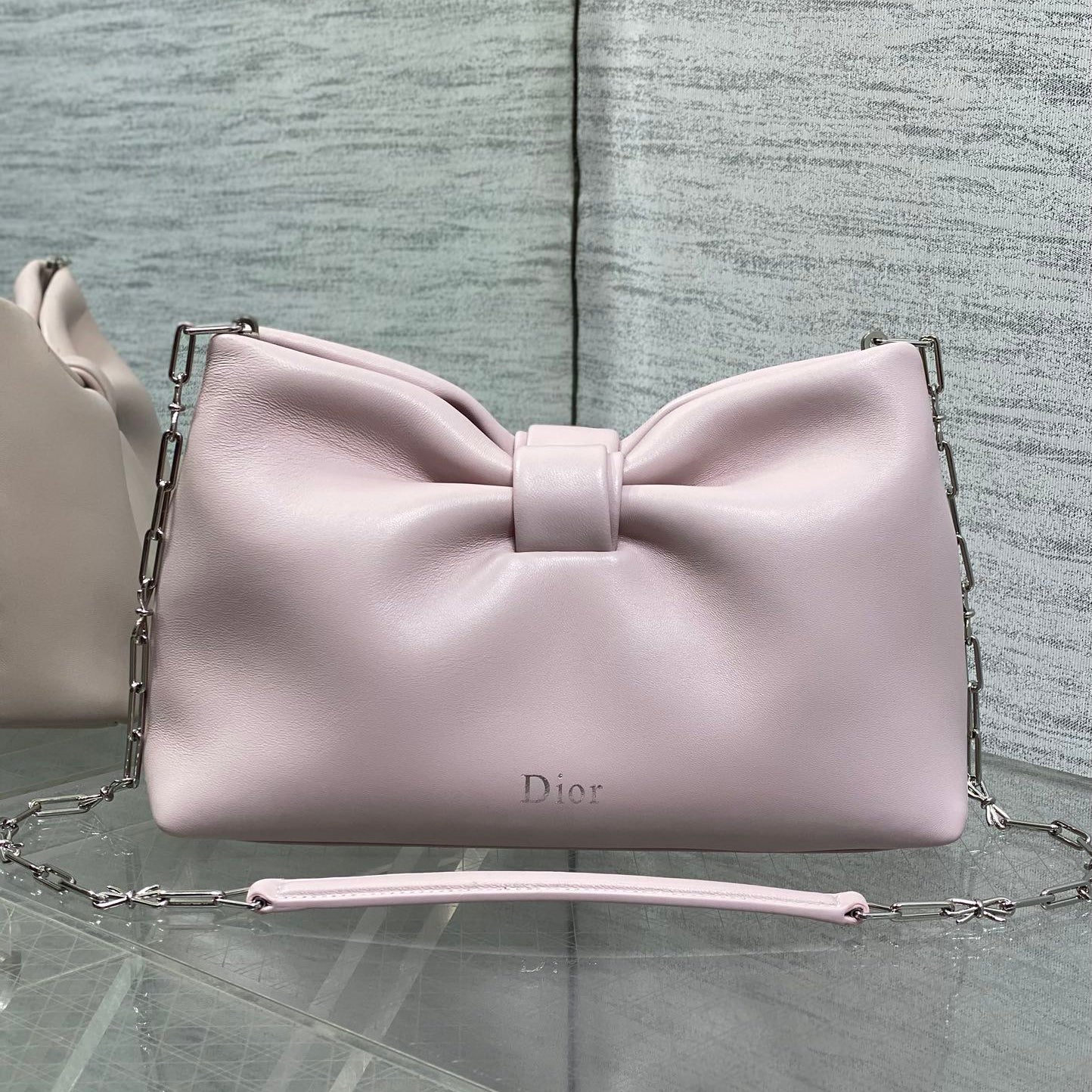 Dior 26 Bow Chain Bag in Rose Pink Lambskin