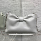 Dior 26 Bow Chain Bag in Light Gray Lambskin