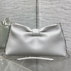 Dior 26 Bow Chain Bag in Light Gray Lambskin