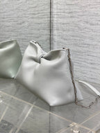 Dior 26 Bow Chain Bag in Light Gray Lambskin