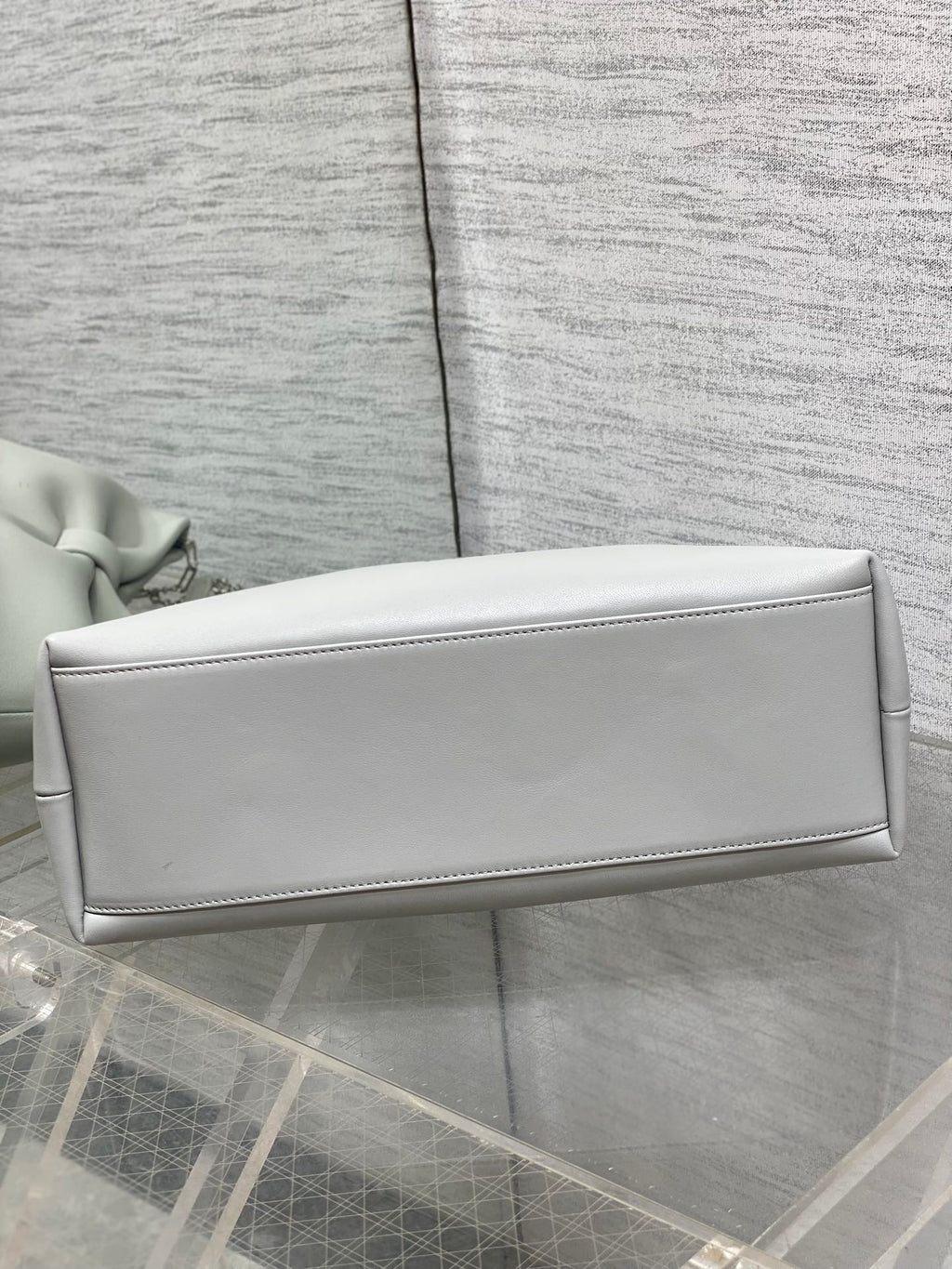 Dior 26 Bow Chain Bag in Light Gray Lambskin